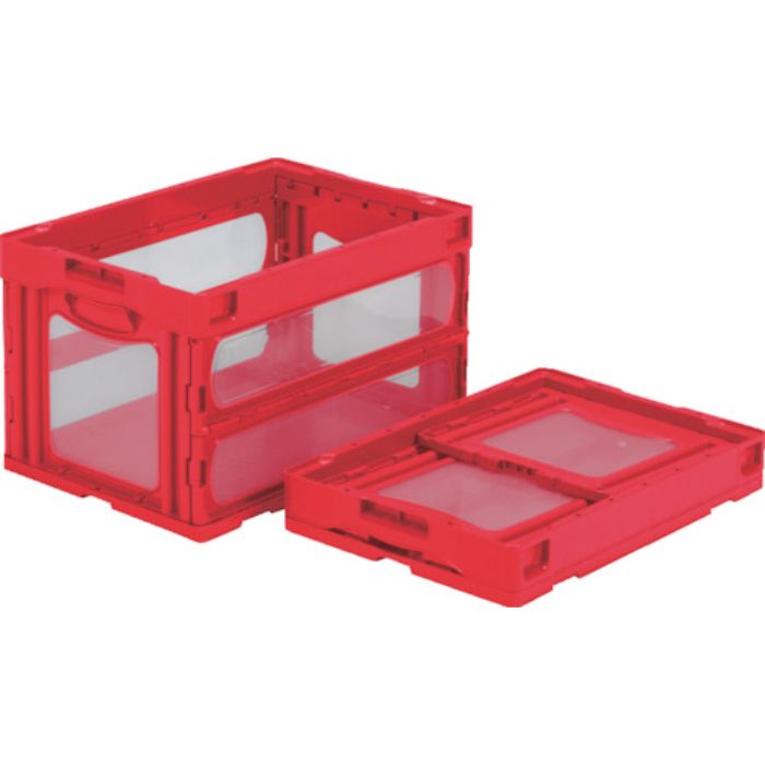 サンコー 折りたたみコンテナー 559010 マドコンO-50Bレッド(Tcode:4322975)