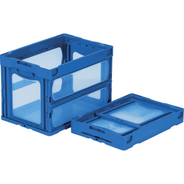 サンコー 折りたたみコンテナー 559240 マドコンO-60Bブルー(Tcode:7958773)