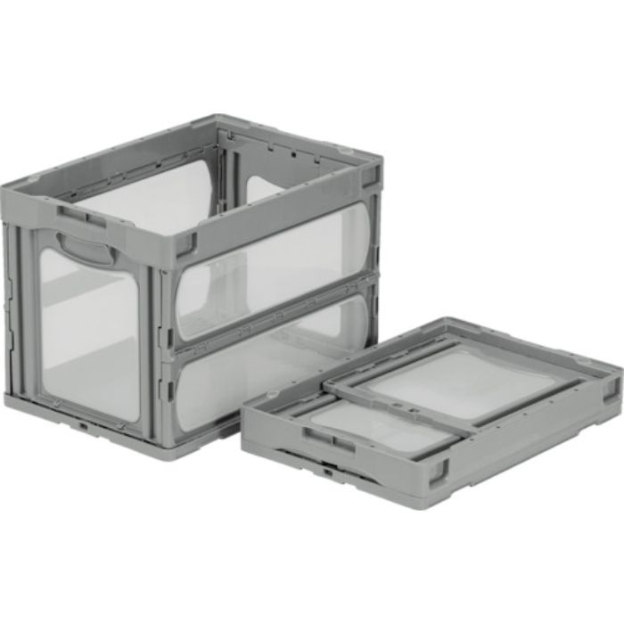サンコー 折りたたみコンテナー 559240 マドコンO-60B ライトグレー(Tcode:7958790)