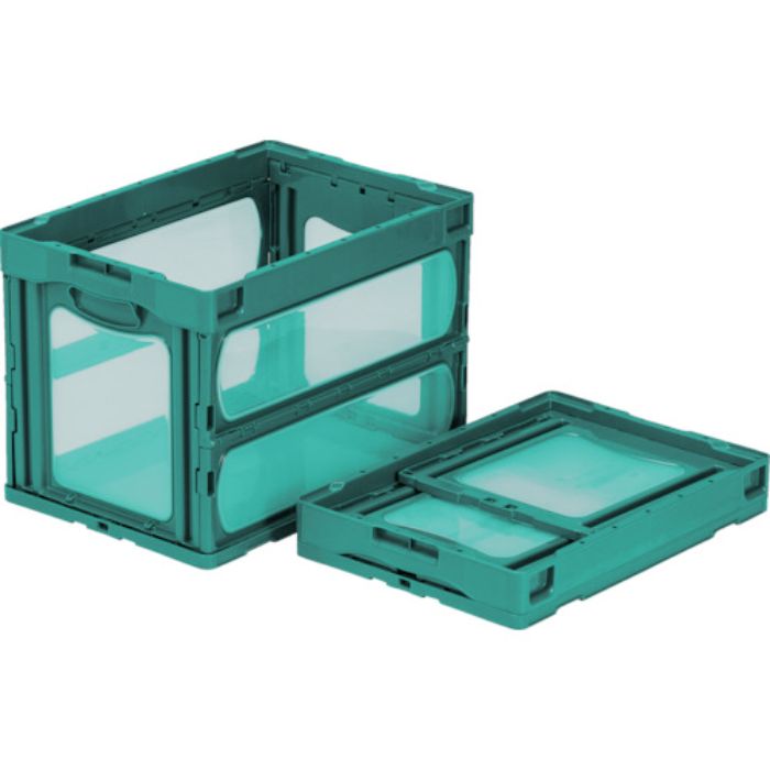 サンコー 折りたたみコンテナー 559240 マドコンO-60Bグリーン(Tcode:7958803)