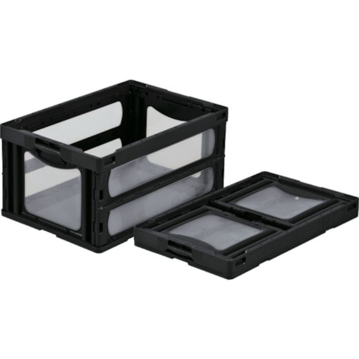 サンコー 折りたたみコンテナー 559070 マドコンO-75Bブラック(Tcode:4322991)