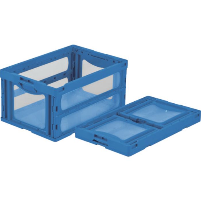 サンコー 折りたたみコンテナー 559070 マドコンO-75Bブルー(Tcode:4323009)