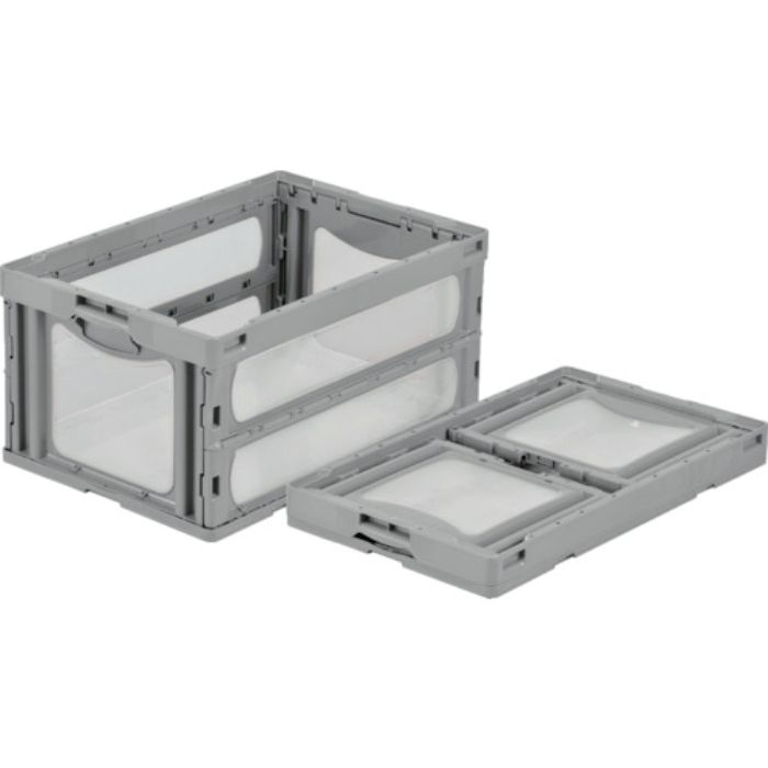 サンコー 折りたたみコンテナー 559070 マドコンO-75B ライトグレー(Tcode:4323025)