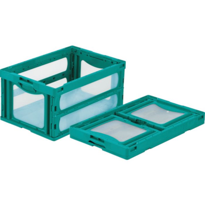 サンコー 折りたたみコンテナー 559070 マドコンO-75Bグリーン(Tcode:4323033)