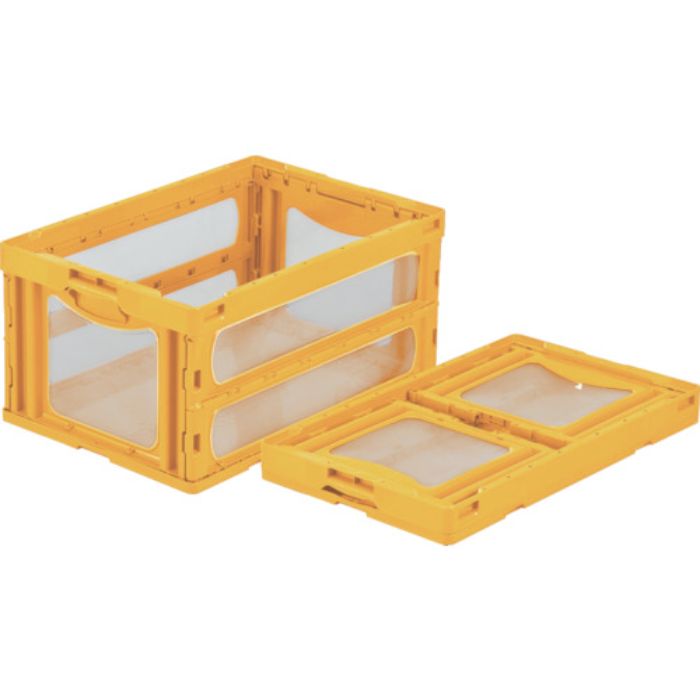 サンコー 折りたたみコンテナー 559070 マドコンO-75Bイエロー(Tcode:4323050)