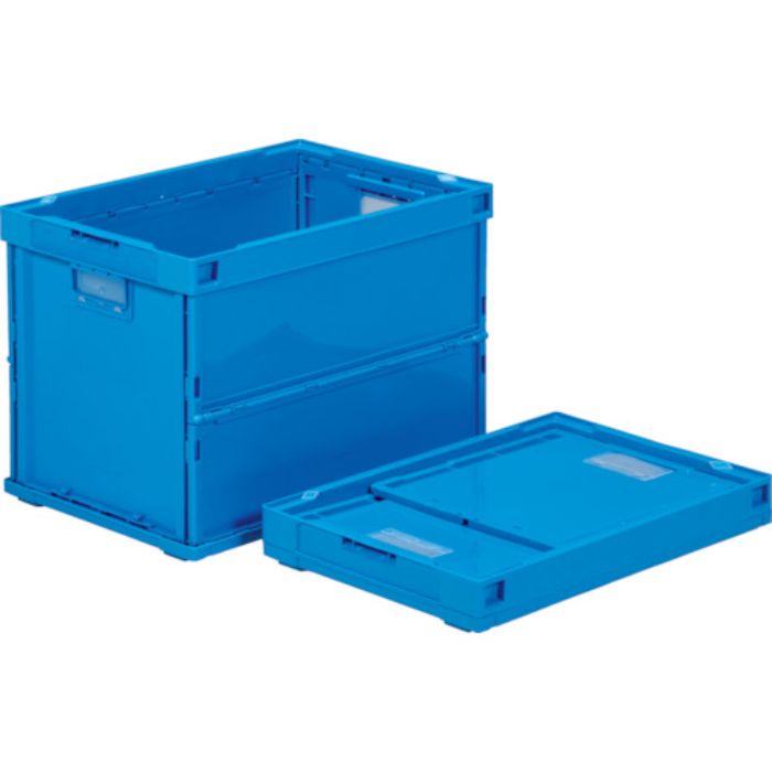 サンコー 折りたたみコンテナー 559300 ペタンコO-60Bブルー 容量61.8L(Tcode:8188809)