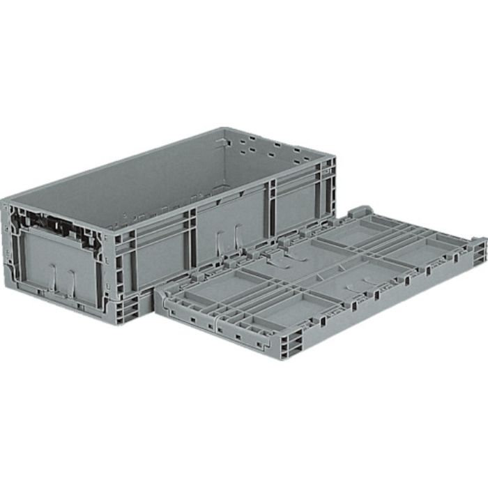 サンコー TP規格折りたたみコンテナー 556610 TPO-362 34.6L ライトグレー(Tcode:4235266)