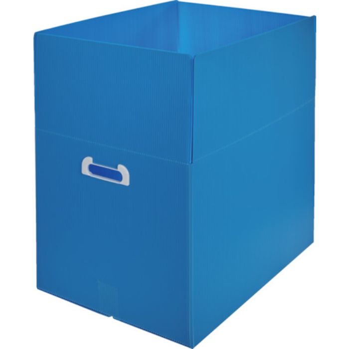 TRUSCO ダンボールプラスチックケース 5枚セット A3サイズ 取っ手穴あき 青(Tcode:3847621)