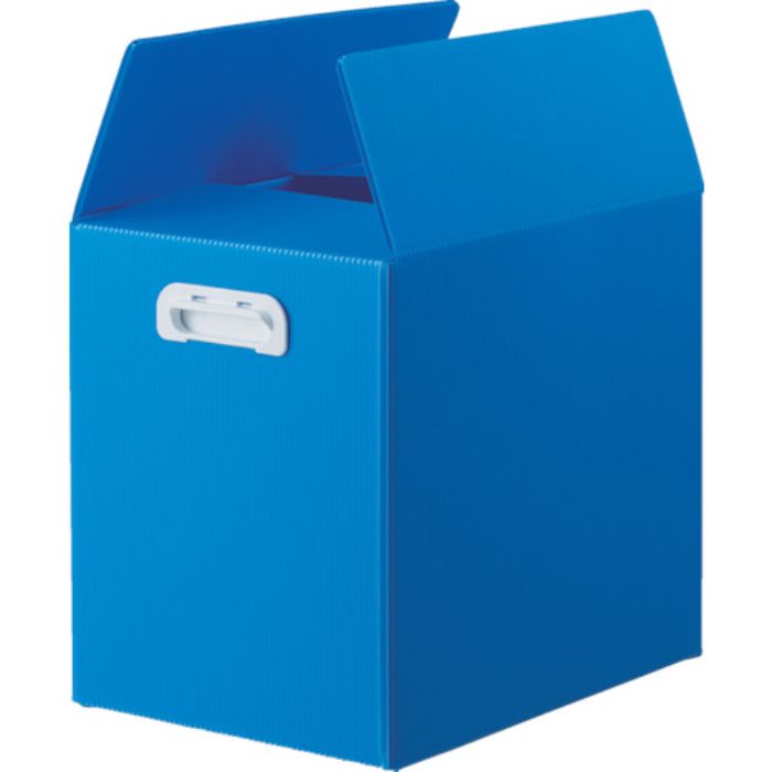 TRUSCO ダンボールプラスチックケース 5枚セット B4サイズ 取っ手穴なし ブルー(Tcode:1145744)