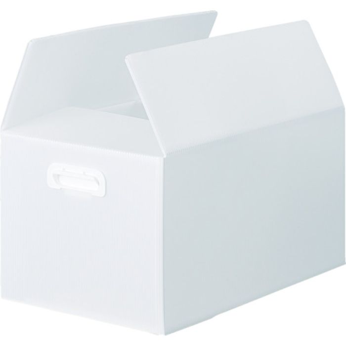 TRUSCO ダンボールプラスチックケース 5枚セット 果物箱サイズ 取っ手穴なし 半透明(Tcode:1145748)