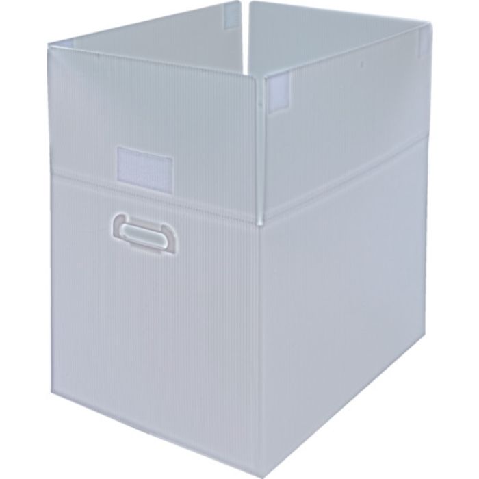 TRUSCO ダンボールプラスチックケースマジックテープ付 5枚セット B3サイズ 取っ手穴あき 半透明(Tcode:3847623)