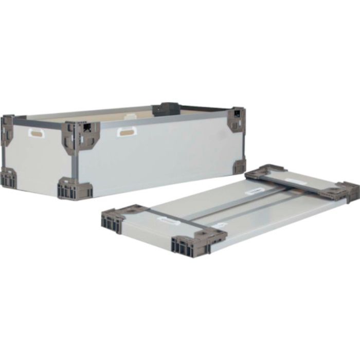 リス テクセルハイブリッド折りたたみコンテナー 637464 長尺折り畳みコンテナRS-SMグレー/グレー1090×545×250(Tcode:3223398)