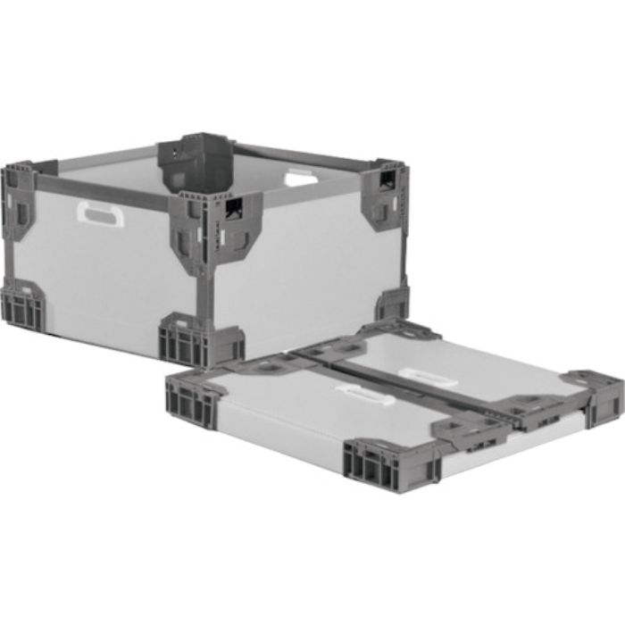 リス テクセルハイブリッド折りたたみコンテナー 637501 長尺折り畳みコンテナRS-SMグレー/グレー545×545×300(Tcode:3223407)