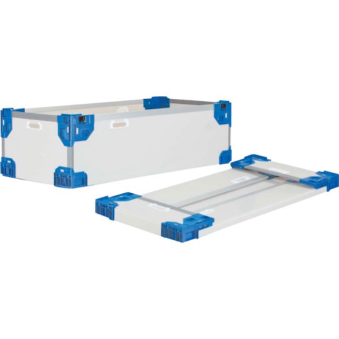 リス テクセルハイブリッド折りたたみコンテナー 637457 長尺折り畳みコンテナRS-SMナチュラル/ダークブルー1090×545×250(Tcode:3223385)