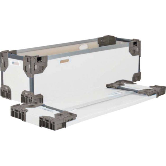 リス テクセルハイブリッド折りたたみコンテナー 637440 長尺折り畳みコンテナTE-RS-SMナチュラル/グレー1090×365×250(Tcode:3223410)