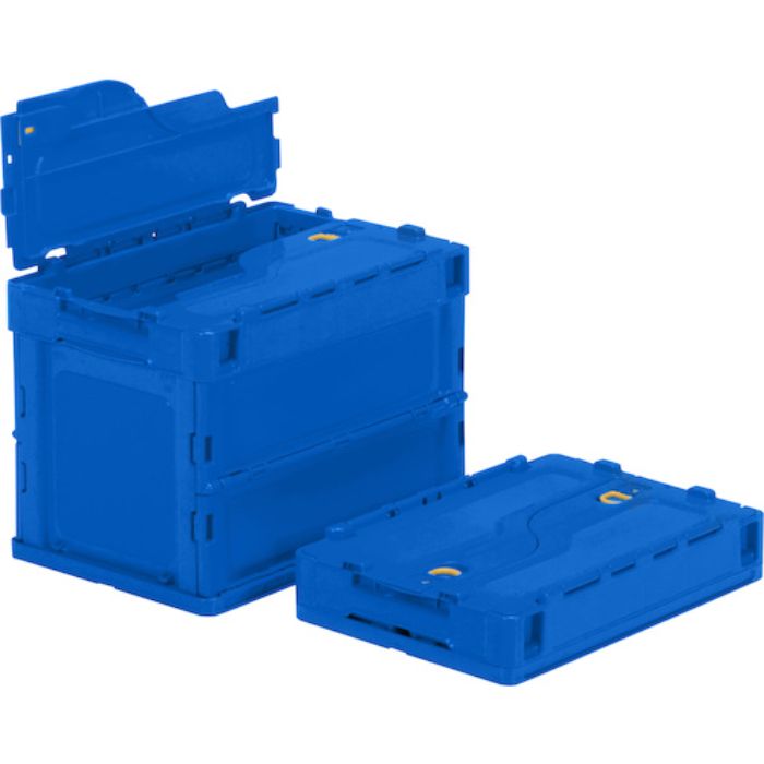 TRUSCO オリコン 薄型折りたたみコンテナ 20L ロックフタ付 ダークブルー ダークブルー(Tcode:3677782)