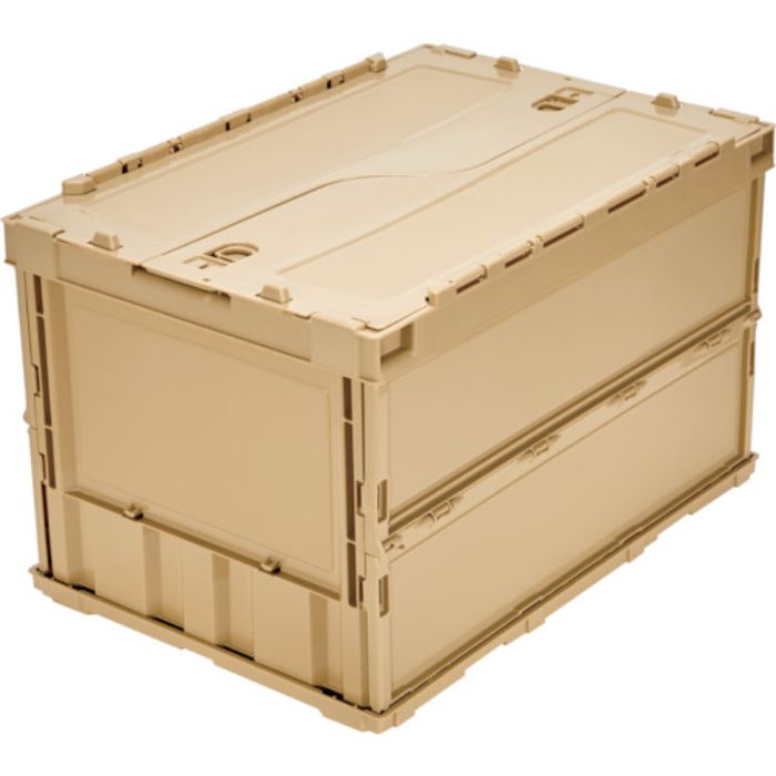 TRUSCO オリコン 薄型折りたたみコンテナ 50L ロックフタ付 LS色(Tcode:2594764)