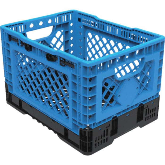 TRUSCO 折りたたみメッシュコンテナ25L ブルー(Tcode:1148115)