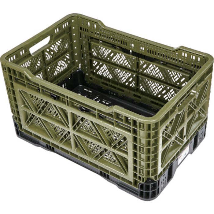 TRUSCO サイドオープン型折りたたみメッシュコンテナ48L OD(Tcode:2578079)
