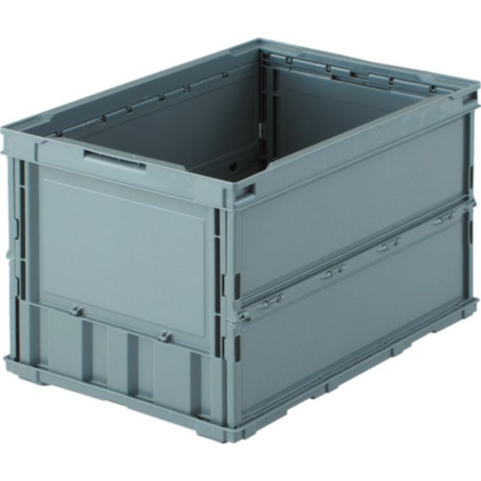 TRUSCO オリコン 薄型折りたたみコンテナ 50L グレー グレー(Tcode:3449378)