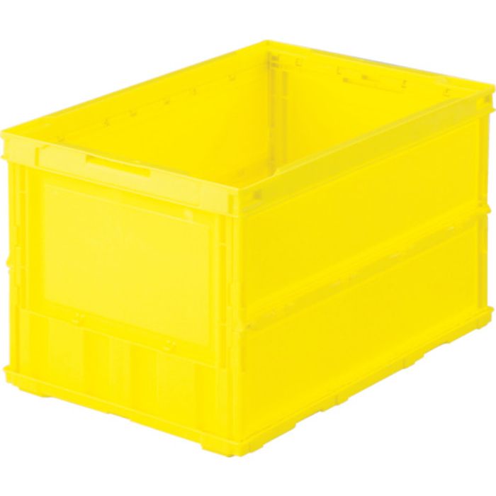 TRUSCO オリコン 薄型折りたたみコンテナ 50L イエロー 黄(Tcode:3449394)