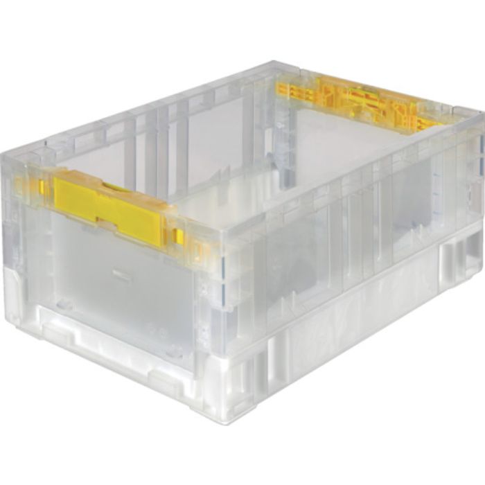 TRUSCO オリコン 折りたたみコンテナ 13.7L 透明 透明(Tcode:3886834)