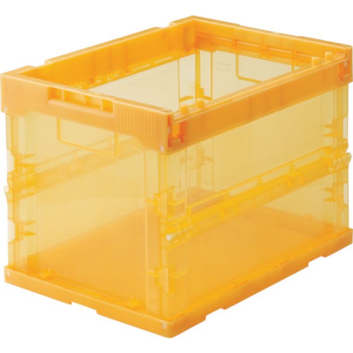 TRUSCO オリコン α折りたたみコンテナ スケルコン 20L 透明オレンジ オレンジ(Tcode:3638782)