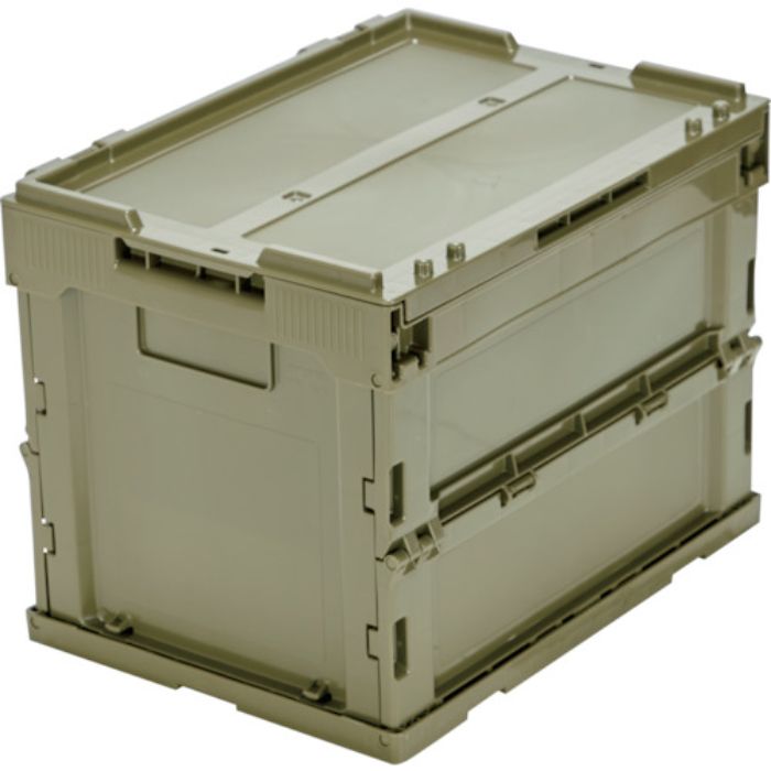 TRUSCO オリコン α折りたたみコンテナ フタ付 20L OD色(Tcode:2594767)