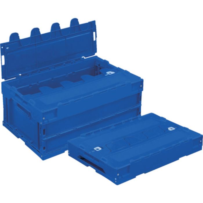 TRUSCO オリコン α折りたたみコンテナ 30L スライドロックフタ付 透明 透明(Tcode:3677768)