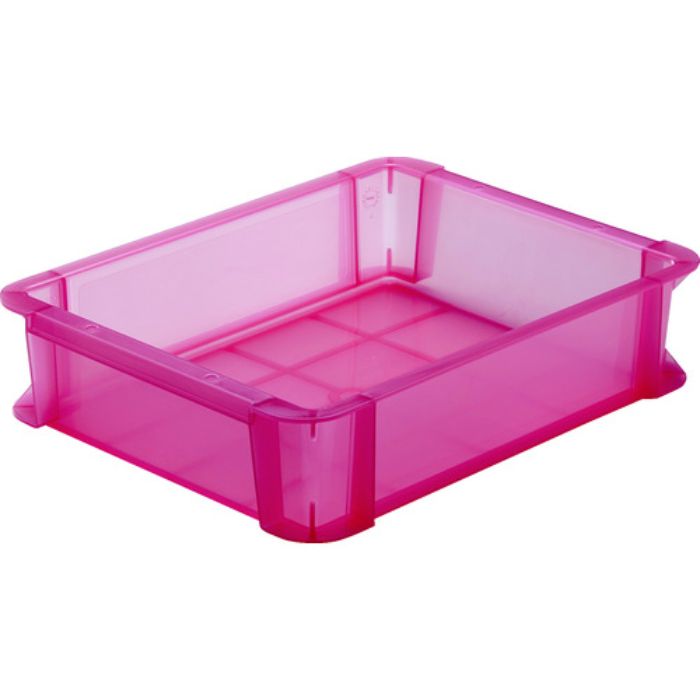 TRUSCO スケルトンカラーコンテナ 6L 赤(Tcode:8195157)