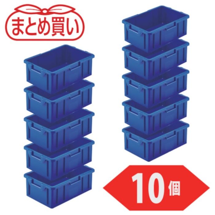 TRUSCO(トラスコ)　まとめ買い　NS型コンテナ　10L　ブルー　10個(Tcode:5390618)