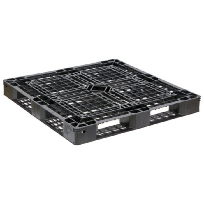 TRUSCO　樹脂パレット　軽量薄型　1100X1100X120　ブラック