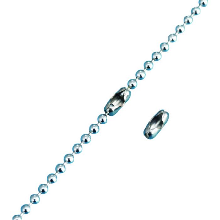 緑十字 ボールチェーン用コネクター 金具03-S 2.3mmΦ用 100個組 ステンレス製(Tcode:1140170)