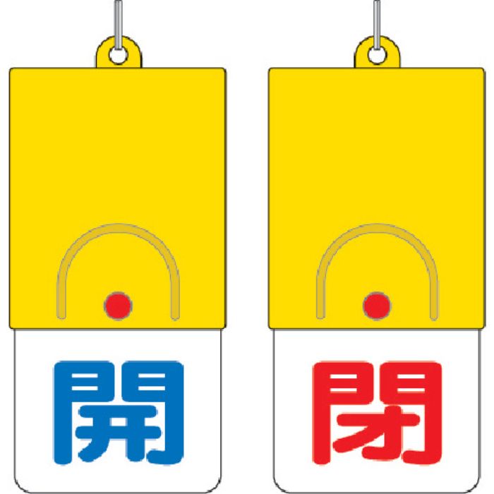 ユニット 回転式両面表示板 開:青文字 閉:赤文字 101×48(Tcode:3275418)