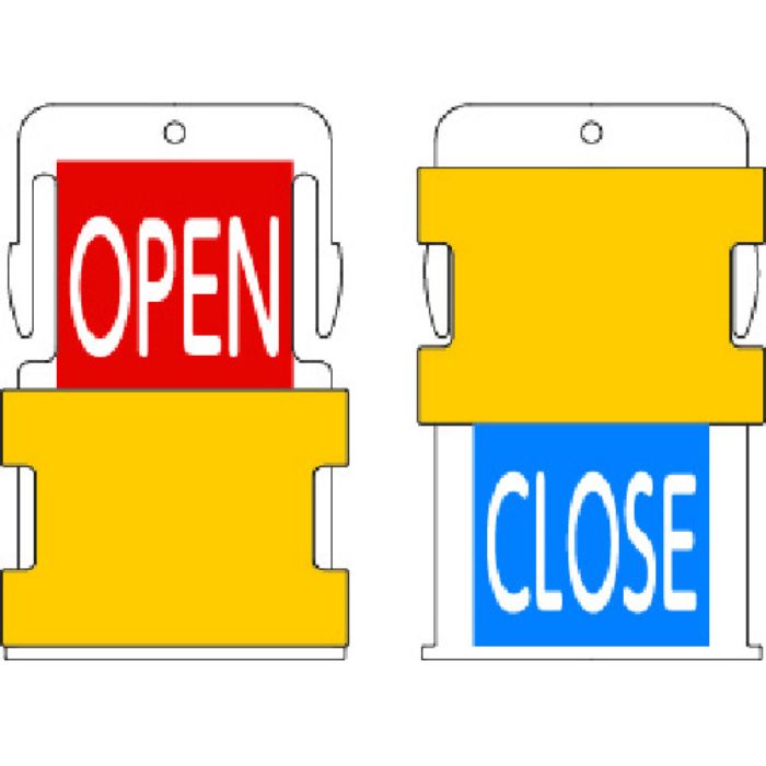 IM スライド表示タグ OPEN CLOSE (OPEN - 赤地に白 / CLOSE - 青字に白)(Tcode:1029930)