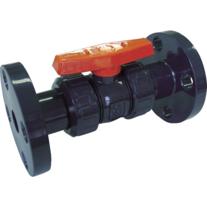 エスロン 塩ビ製ボールバルブ フランジ式 本体PVC OリングEPDM 20 長さ172mm×高さ103mm(Tcode:3556638)