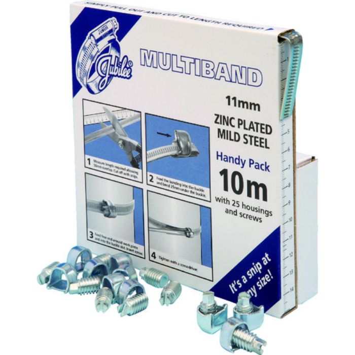 JUBILEE マルチバンド+スクリューセット 11mm幅10m バンド1本・締金具25個(Tcode:8556224)