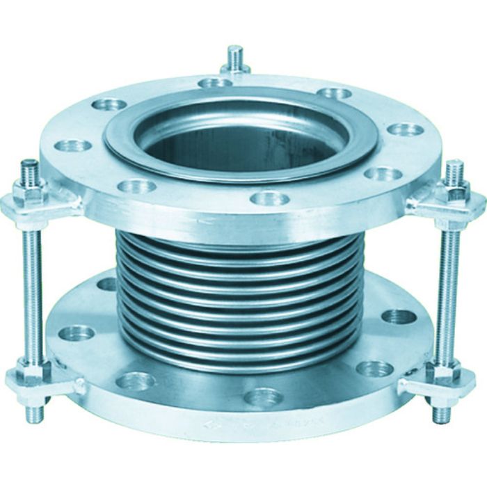 NFK 排気ライン用伸縮管継手 フランジ5K/SS400(接液部SUS) 100A×100L(Tcode:4204662)