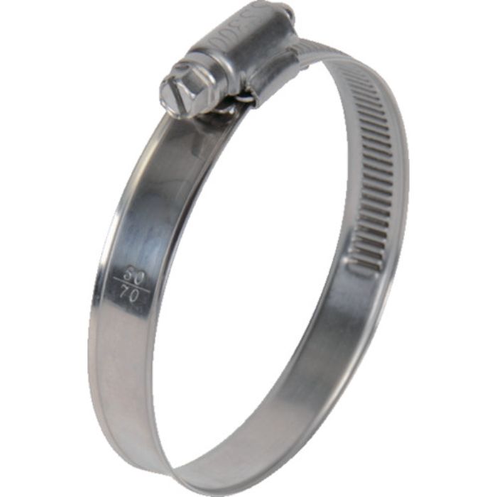 TRUSCO ホースバンド オールステンレス 傷防止タイプ(10個入) 50〜70mm(Tcode:2684986)