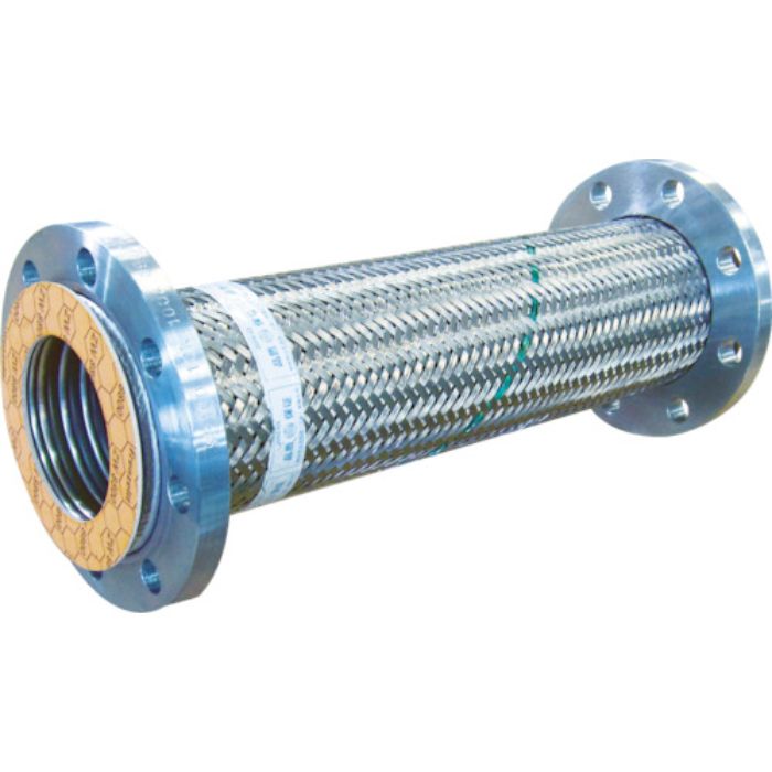 トーフレ フレキシブルメタルホース フランジ無溶接型フレキ 10K SS400 80A×800L(Tcode:4404424)