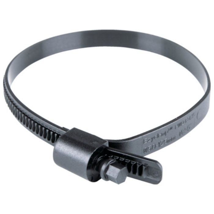 HCL　樹脂製ホースバンド　Ezyclamp　締付径25.0〜125.0mm　対辺8.0mm　ナイロン12
