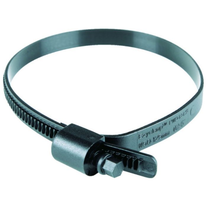 HCL　樹脂製ホースバンド　Ezyclamp　締付径25.0〜125.0mm　対辺8.0mm　ナイロン66