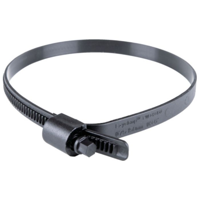 HCL　樹脂製ホースバンド　Ezyclamp　締付径25.0〜150.0mm　対辺8.0mm　ナイロン12