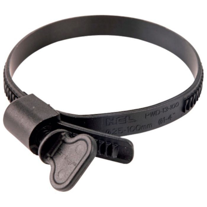 HCL　【売切廃番】樹脂製ホースバンド　Ezyclamp　手締めタイプ　締付径25.0〜50.0mm　ナイロン12