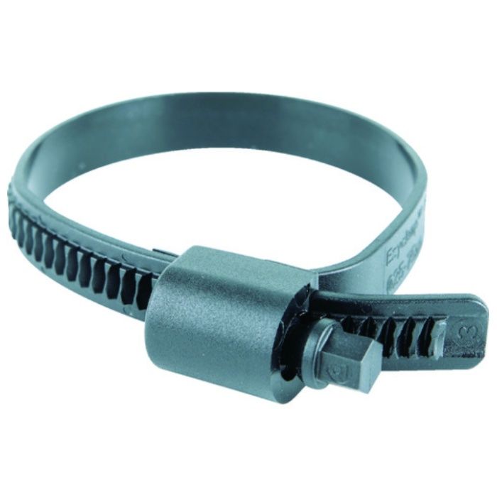 HCL　樹脂製ホースバンド　Ezyclamp　締付径25.0〜75.0mm　対辺8.0mm　ナイロン66