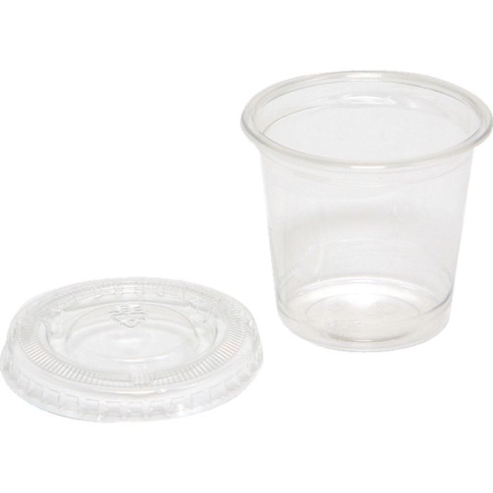 HEIKO 透明カップ A-PET 1オンス 蓋セット  50セット入り(Tcode:2498648)
