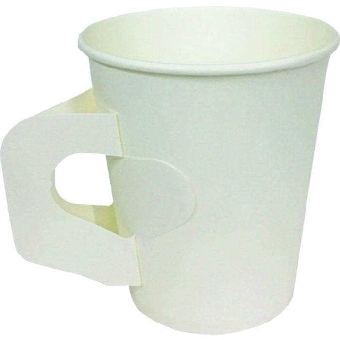 HEIKO ペーパーカップ ハンドル付き 7オンス 口径73mm ホワイト 100個入り(Tcode:1530359)
