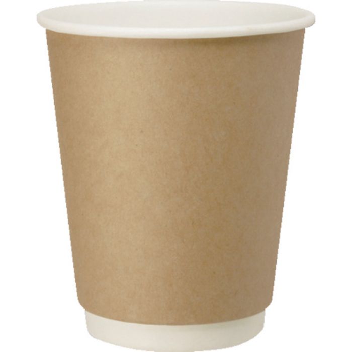 HEIKO 二重断熱カップ 8オンス 口径80mm クラフト 25個入り(Tcode:2498645)