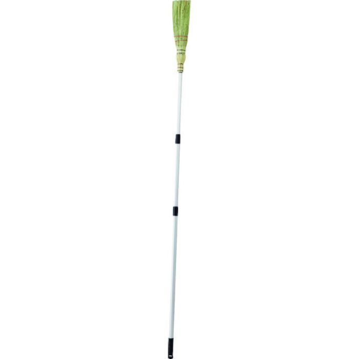 緑十字 天井用ほうき(伸縮タイプ) UP-4217 全長1300〜2850mm 天然きび+アルミ(Tcode:1138223)