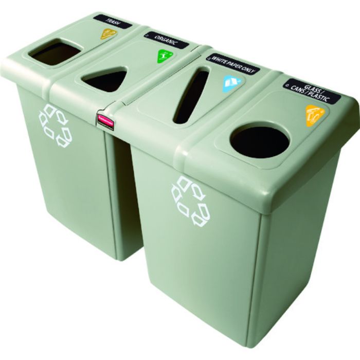 ラバーメイド グラットンリサイクルステーション 4口タイプ ベージュ(Tcode:8194599)